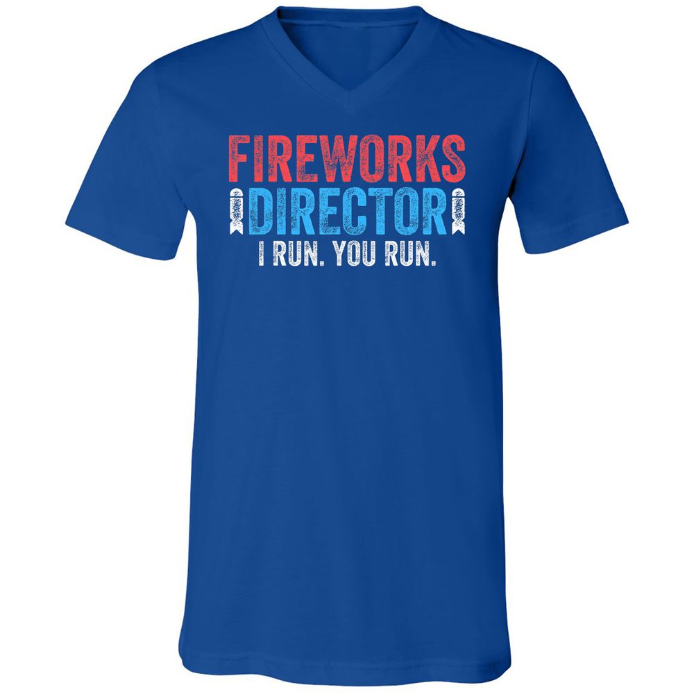 Unisex V-Neck T-Shirt - JLF2MWJB - True Royal - 4