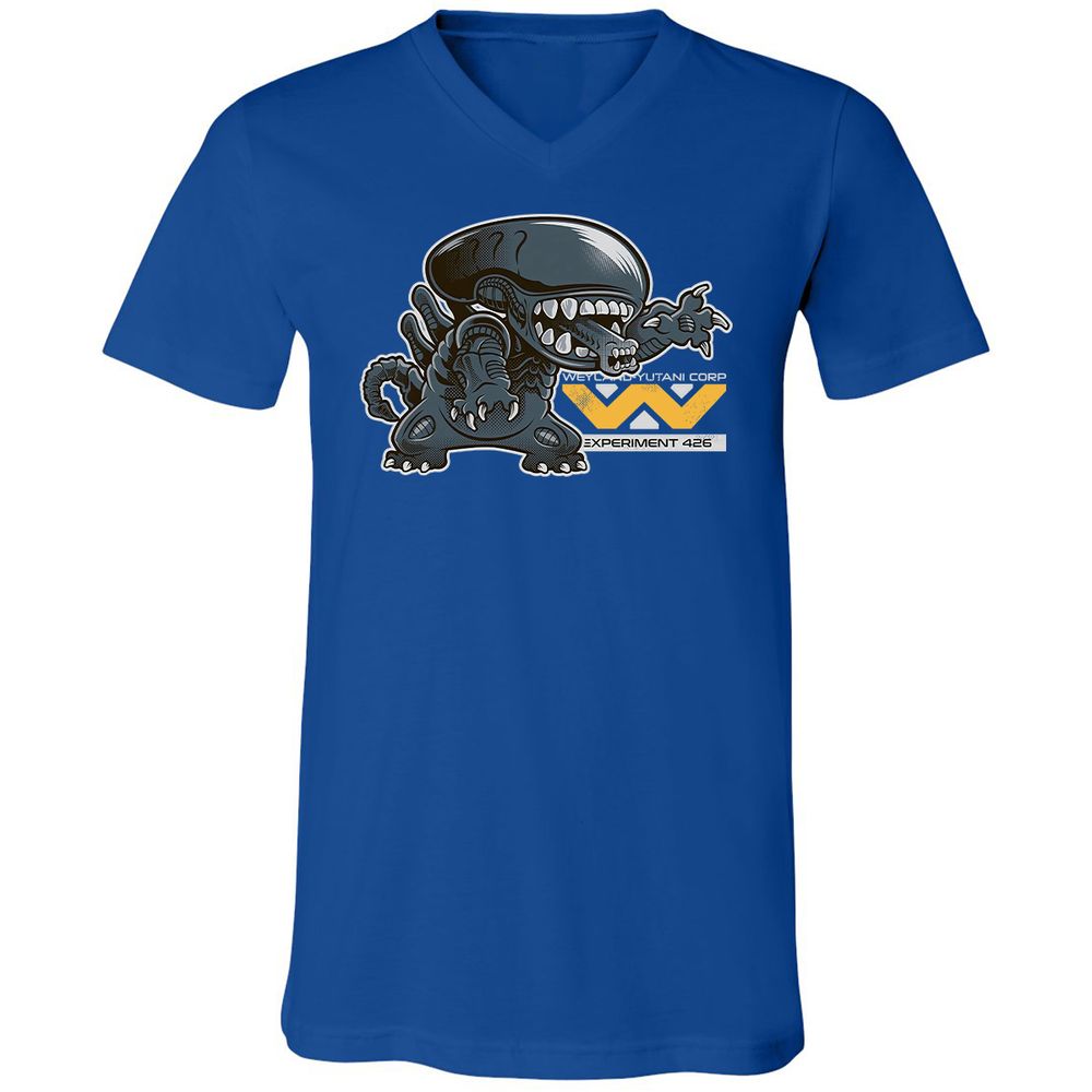 Unisex V-Neck T-Shirt - B9WFPEJF - True Royal - 4