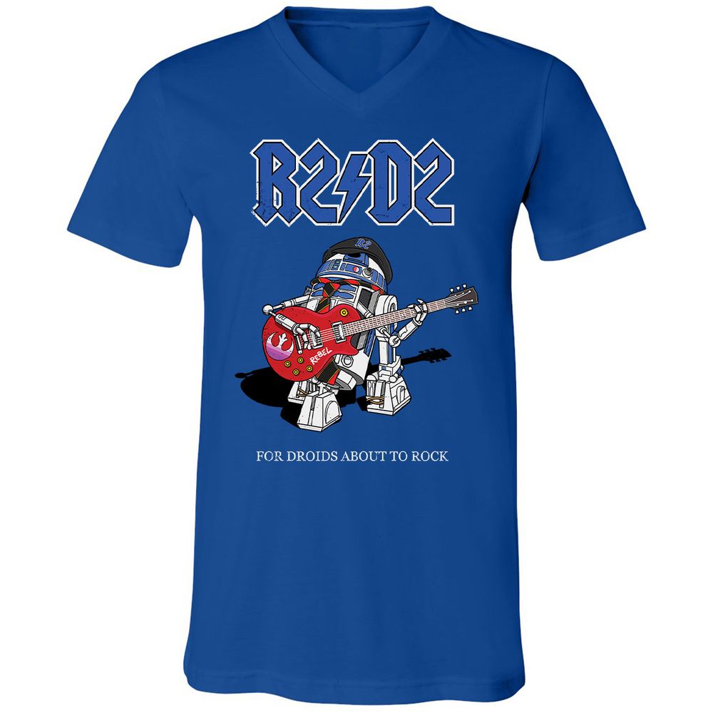 Unisex V-Neck T-Shirt - R6AH9U7V - True Royal - 4