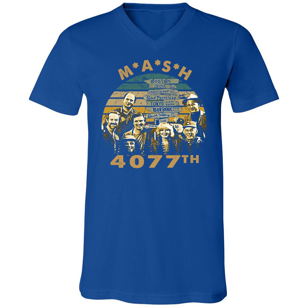 Unisex V-Neck T-Shirt - MB7NHGB7 - True Royal - 4