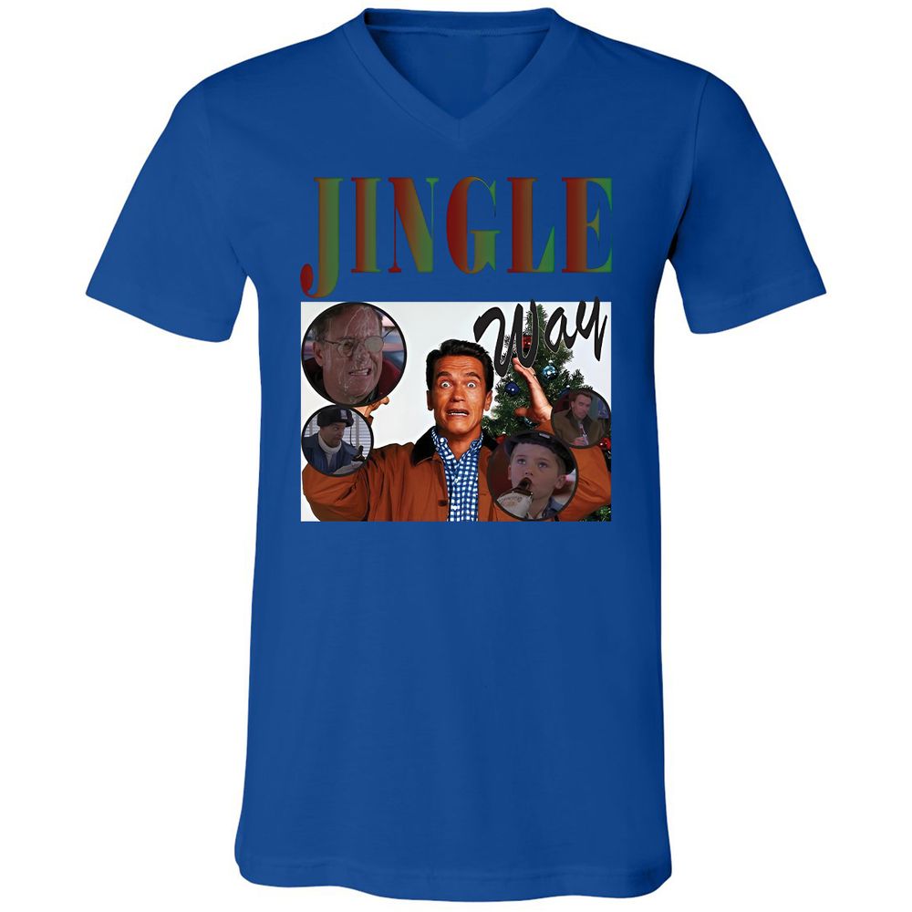 Unisex V-Neck T-Shirt - 2T9HZD3S - True Royal - 4