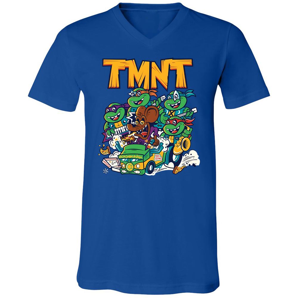 Unisex V-Neck T-Shirt - 9P1J68P6 - True Royal - 4