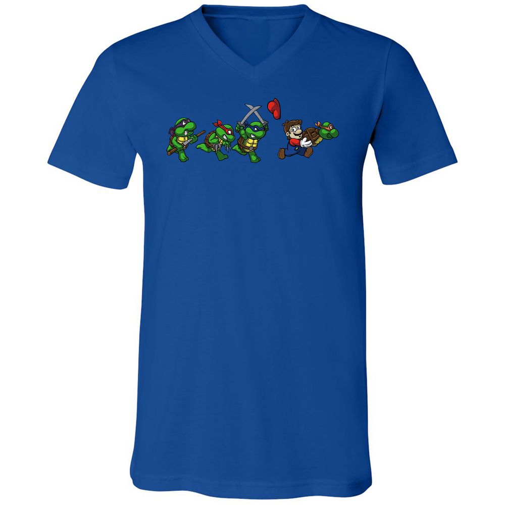 Unisex V-Neck T-Shirt - ELFBWU2L - True Royal - 4