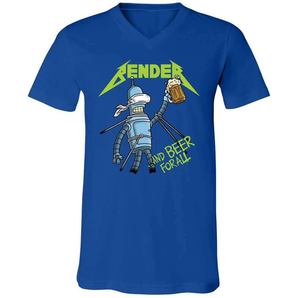 Unisex V-Neck T-Shirt - 75AK1AEJ - True Royal - 4