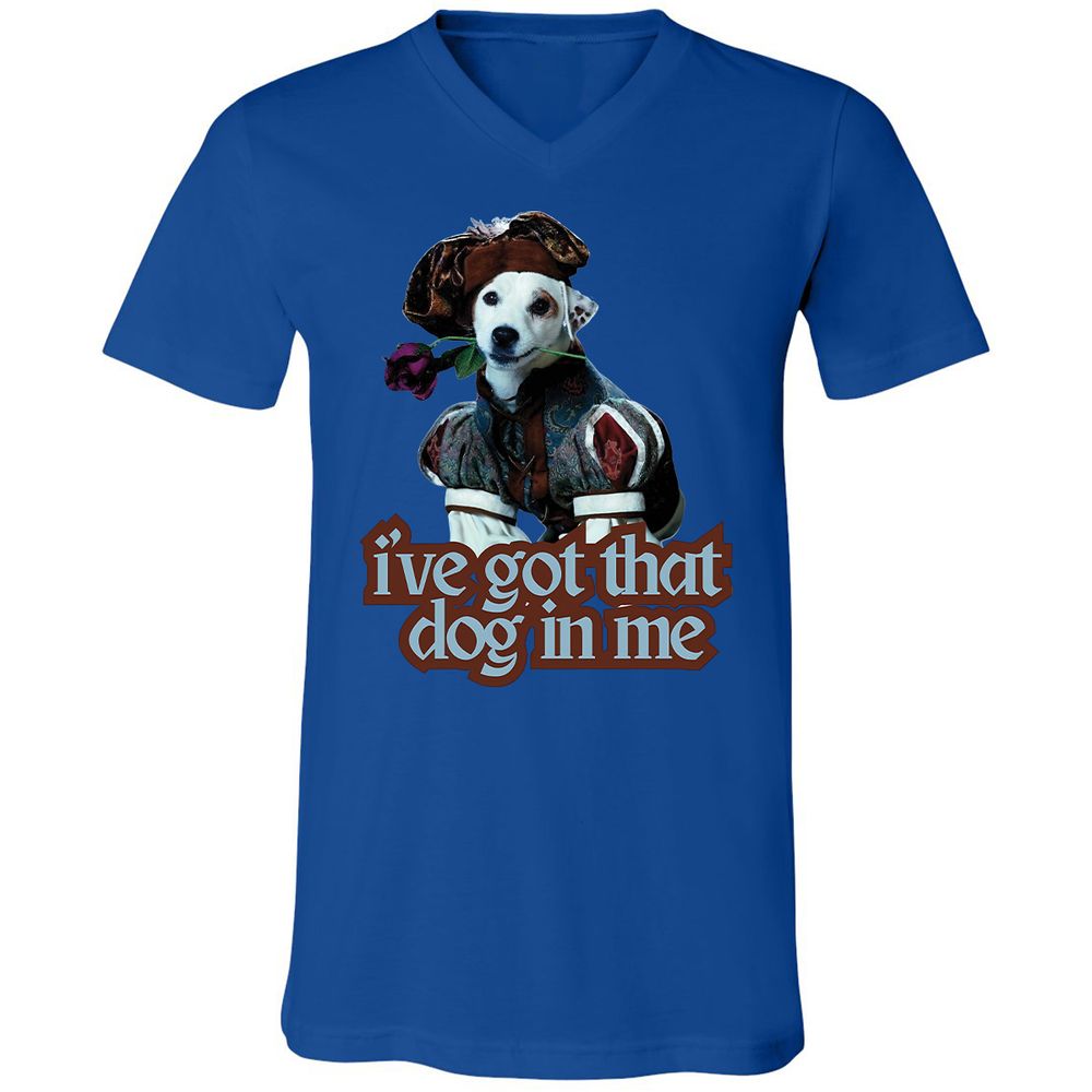 Unisex V-Neck T-Shirt - YV8R6QRA - True Royal - 4