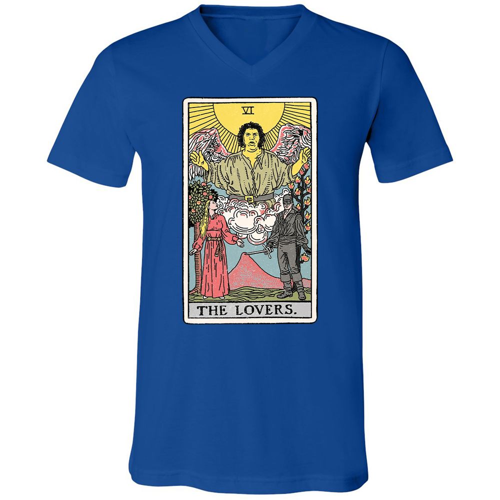 Unisex V-Neck T-Shirt - 1KW5R7DB - True Royal - 4