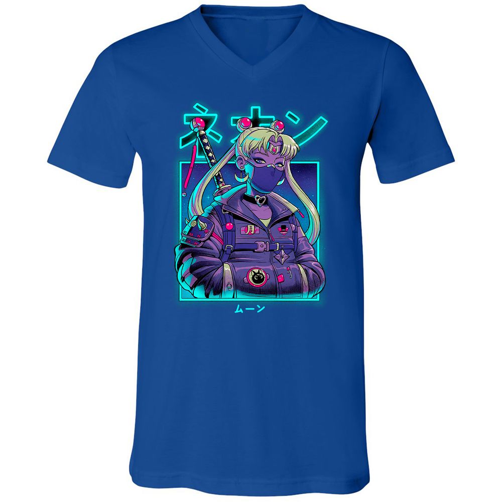 Unisex V-Neck T-Shirt - JZQ5PPGN - True Royal - 4