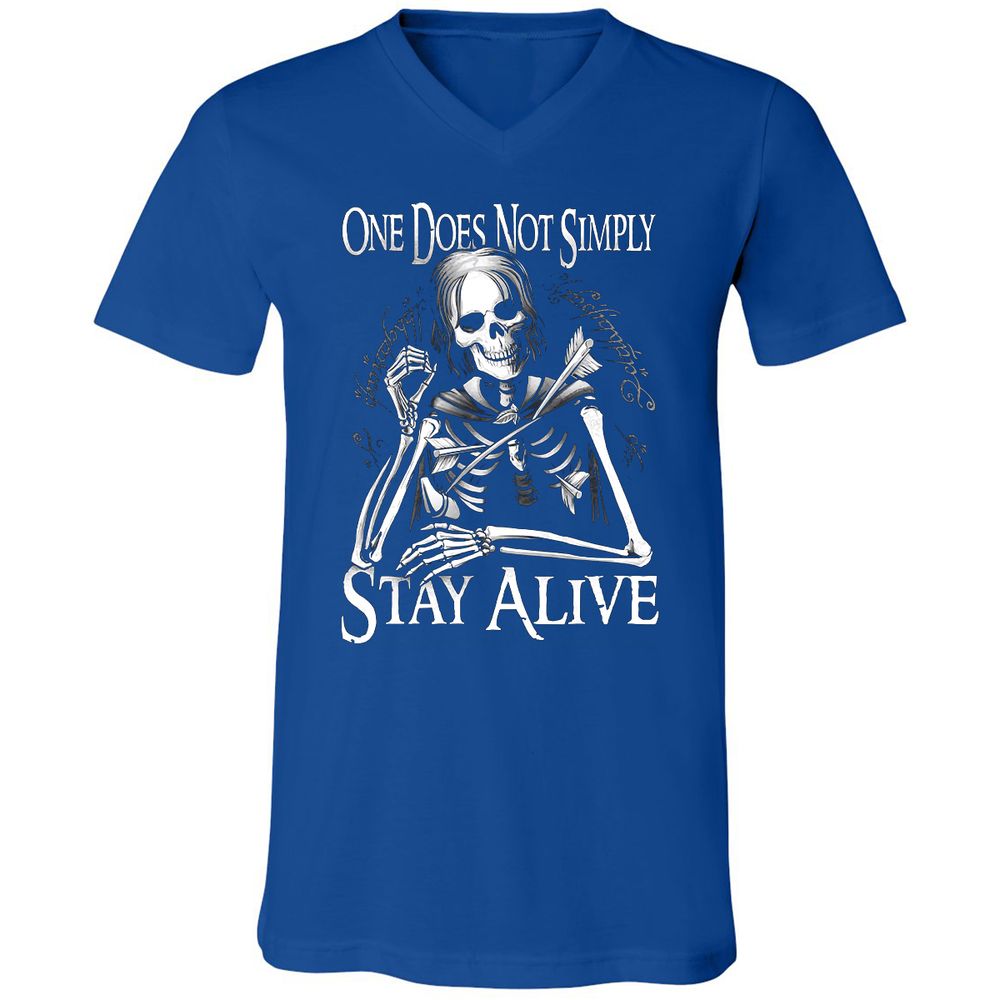 Unisex V-Neck T-Shirt - 1MJZKDXE - True Royal - 4