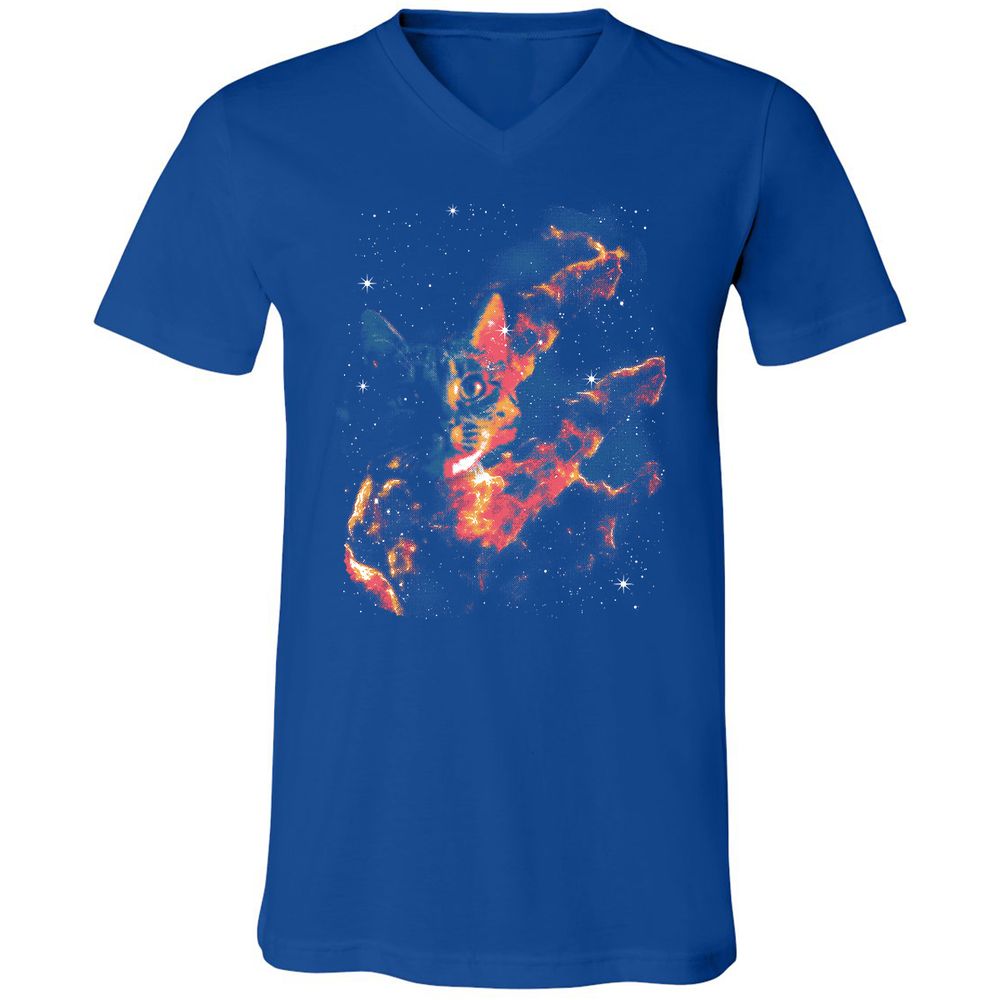 Unisex V-Neck T-Shirt - N1DZJFZX - True Royal - 4