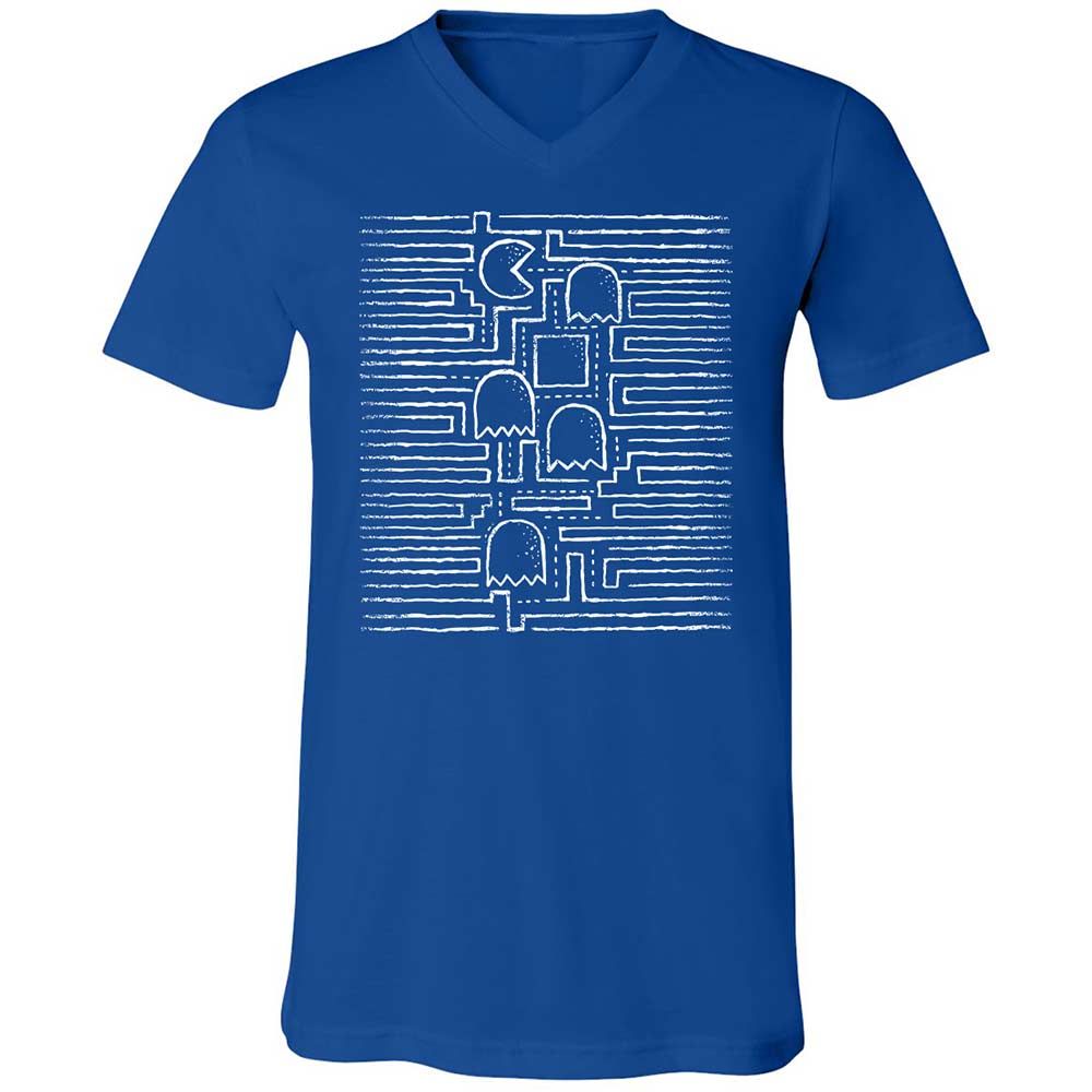 Unisex V-Neck T-Shirt - 8PL4Z4XW - True Royal - 4