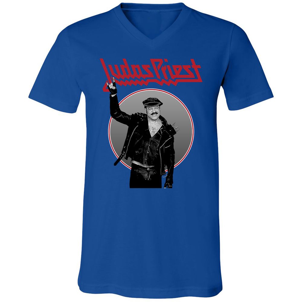 Unisex V-Neck T-Shirt - RYYBX5L7 - True Royal - 4