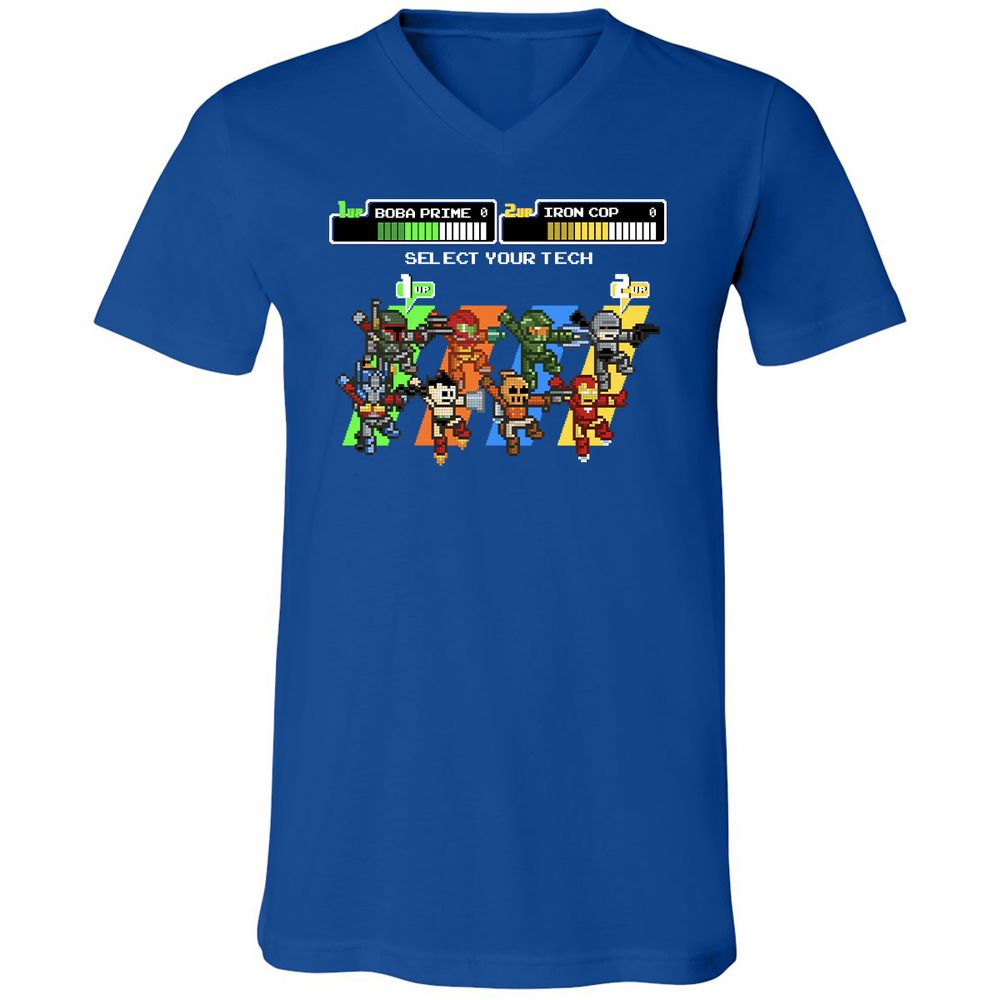 Unisex V-Neck T-Shirt - THQV8UVU - True Royal - 4