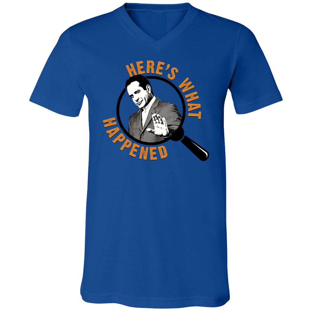Unisex V-Neck T-Shirt - 5AR2YPMR - True Royal - 4