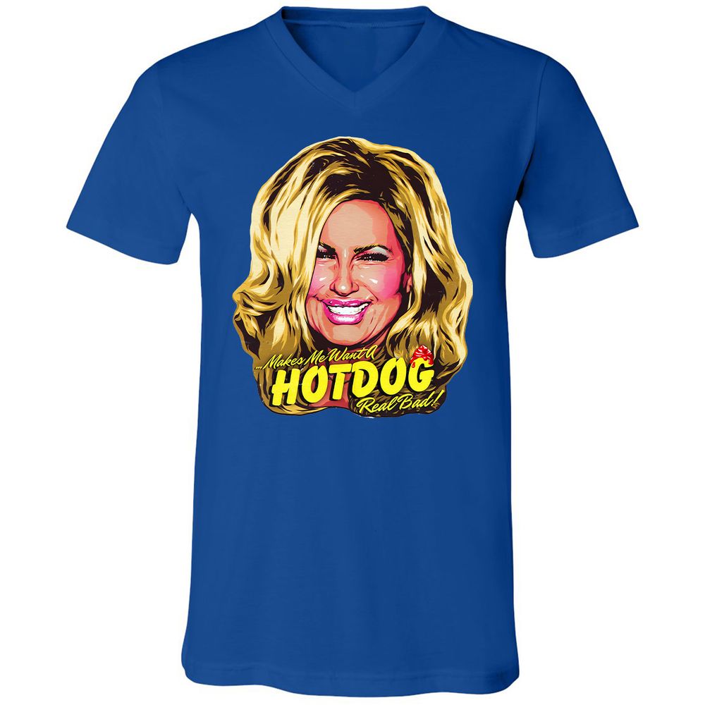 Unisex V-Neck T-Shirt - TAQHUYHF - True Royal - 4