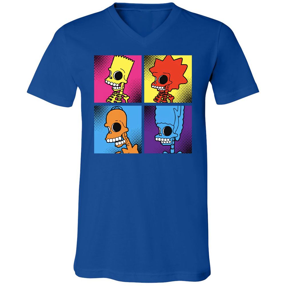 Unisex V-Neck T-Shirt - 5S9KB44U - True Royal - 4
