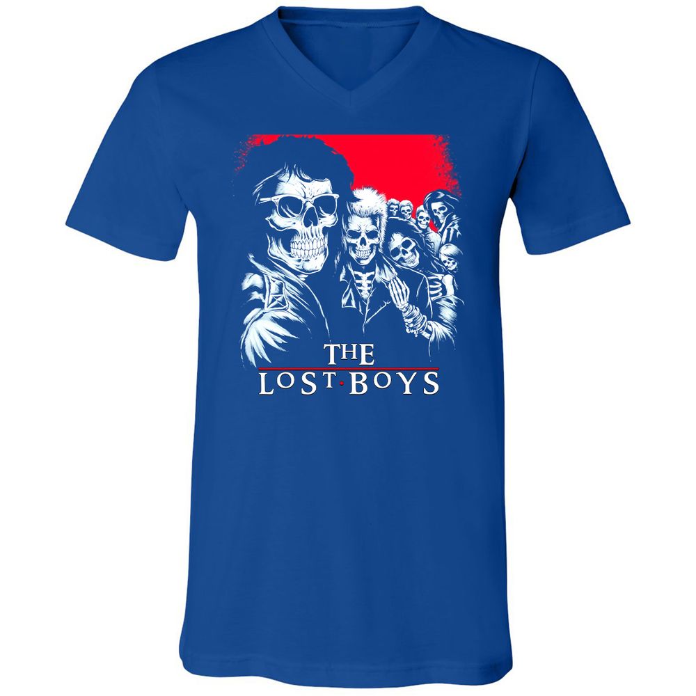 Unisex V-Neck T-Shirt - XEYEBQVQ - True Royal - 4