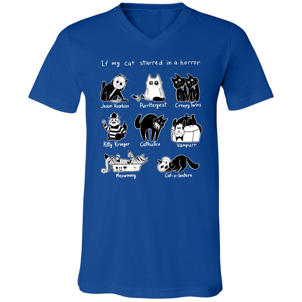 Unisex V-Neck T-Shirt - U3TK7NA8 - True Royal - 4