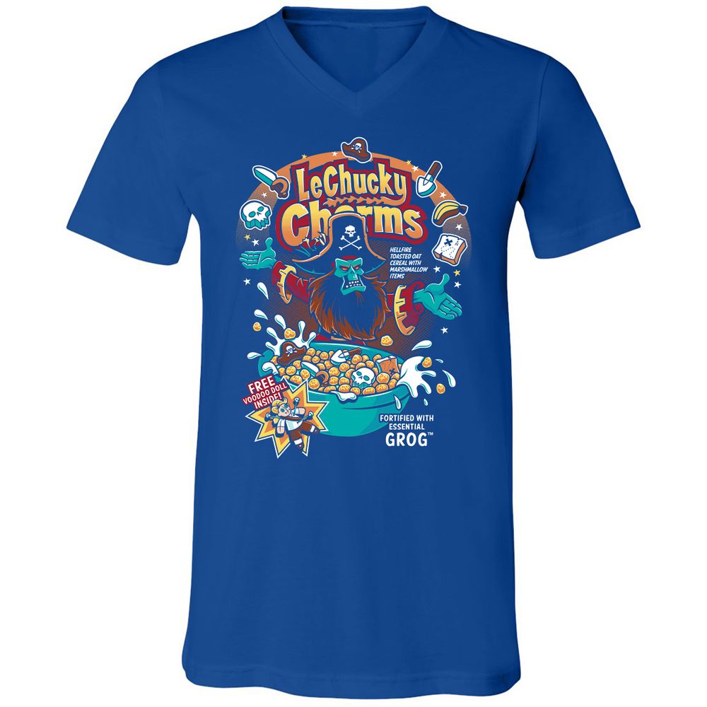 Unisex V-Neck T-Shirt - 8K6ZZV6G - True Royal - 4