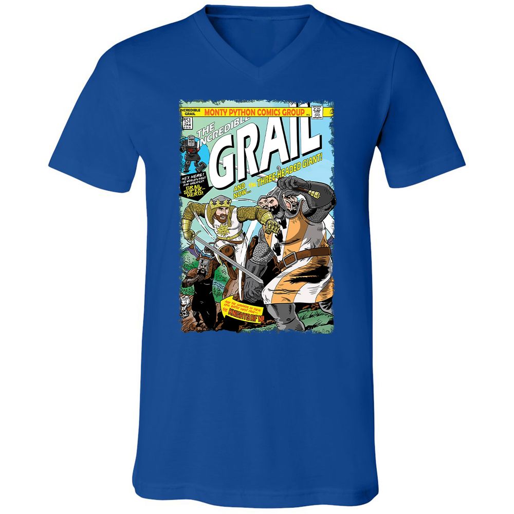 Unisex V-Neck T-Shirt - J297TTQU - True Royal - 4