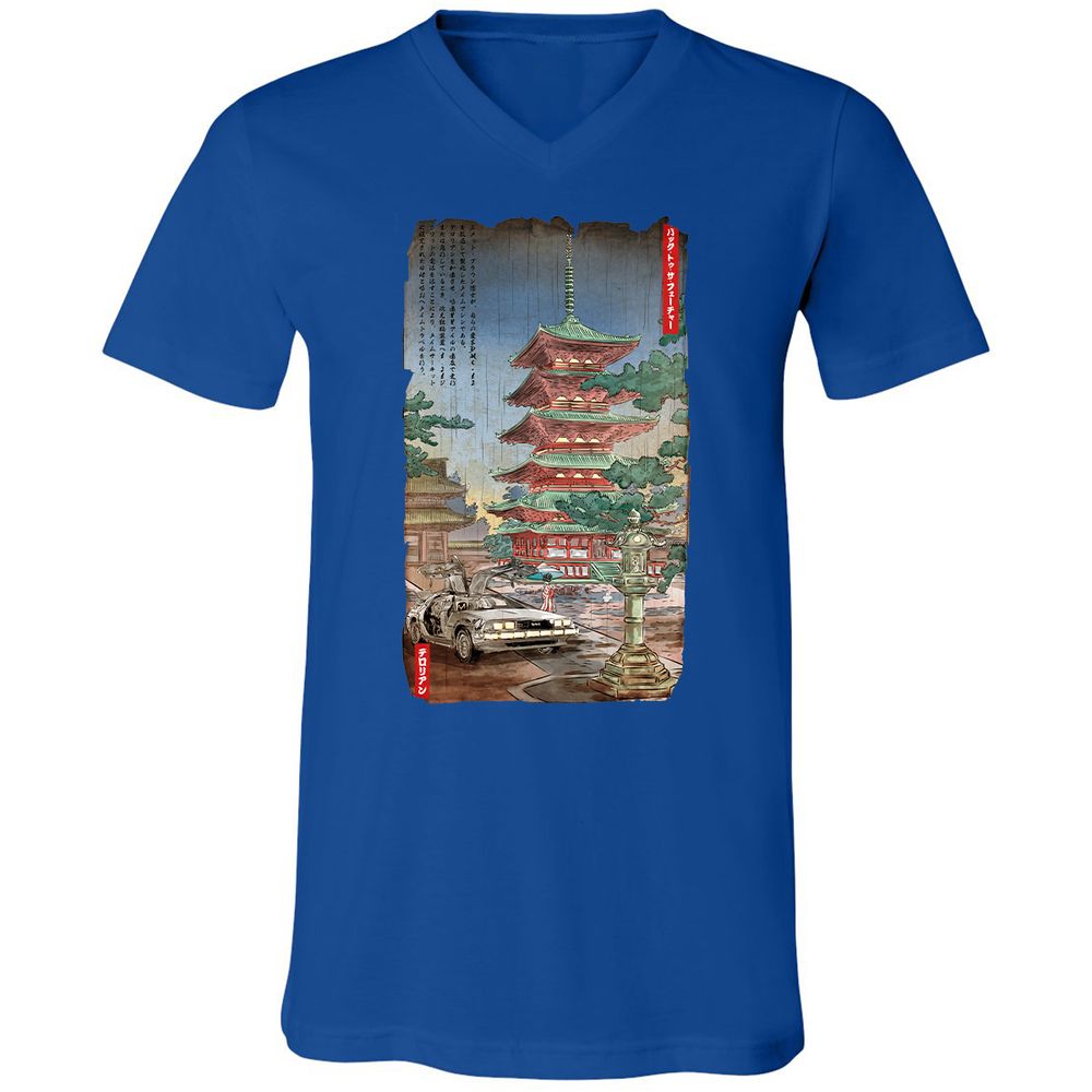 Unisex V-Neck T-Shirt - EDLBJANP - True Royal - 4