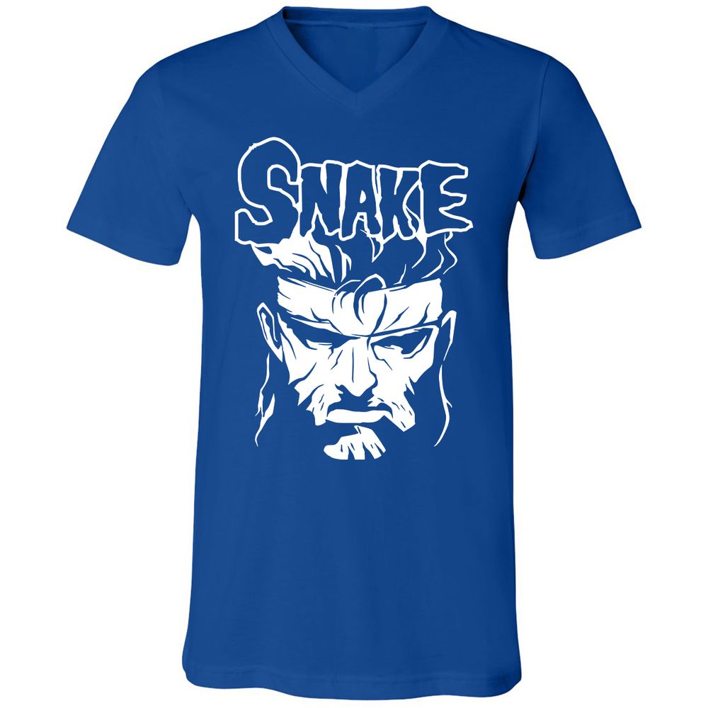 Unisex V-Neck T-Shirt - ZTK3PMDY - True Royal - 4