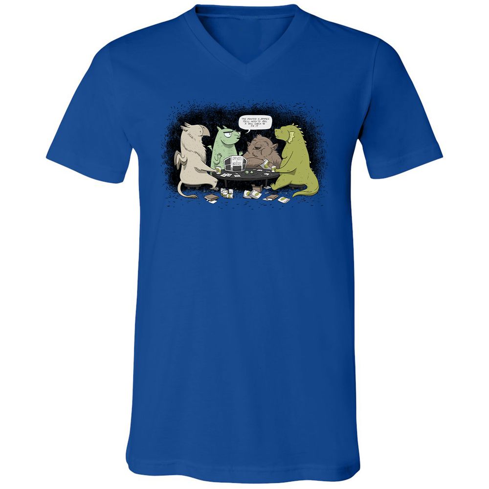 Unisex V-Neck T-Shirt - SD7TTJE3 - True Royal - 4