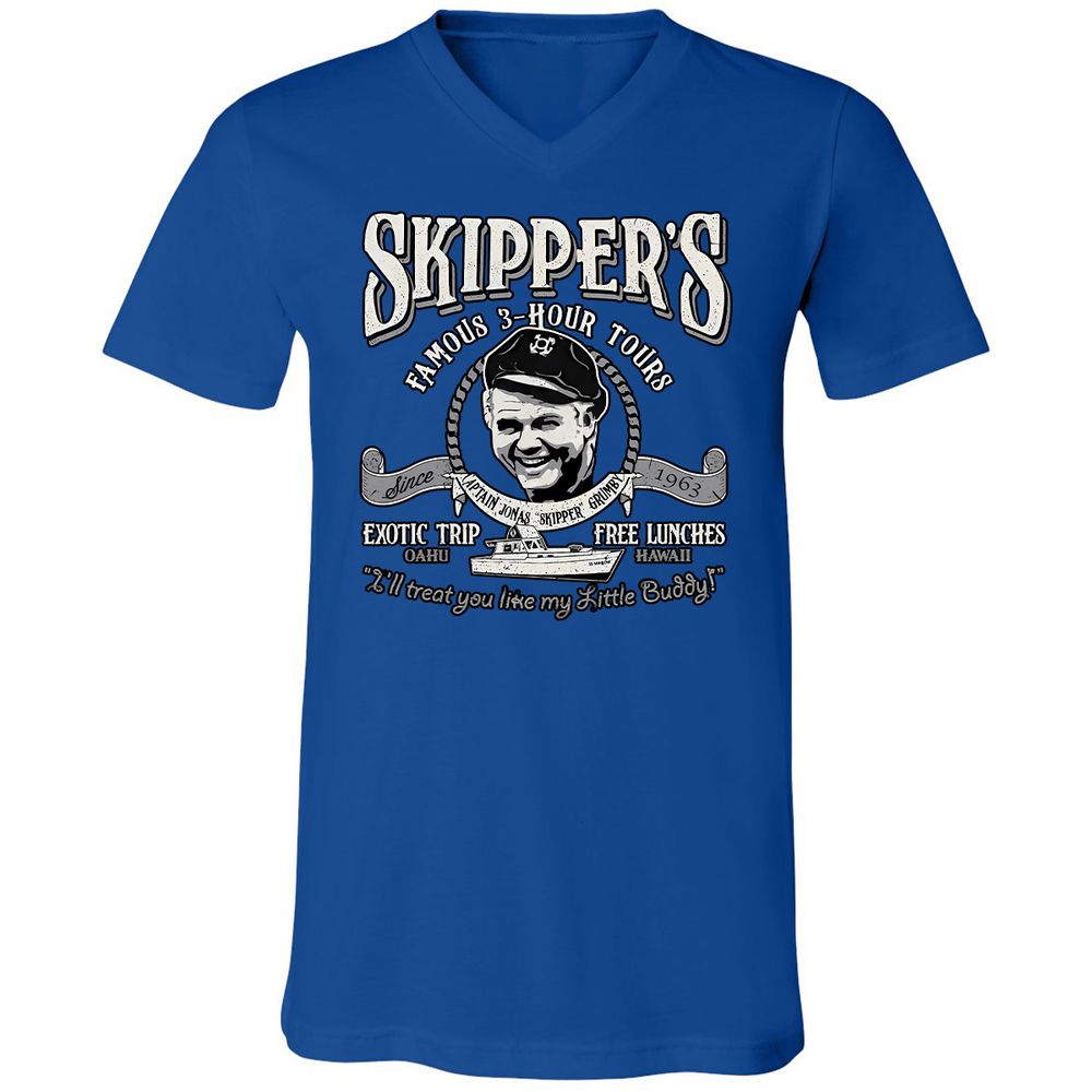 Unisex V-Neck T-Shirt - 6EMFXW75 - True Royal - 4