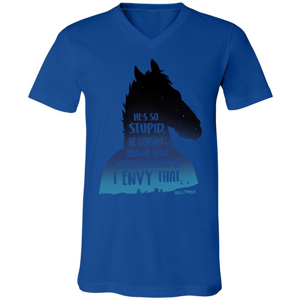 Unisex V-Neck T-Shirt - B4GKALSB - True Royal - 4