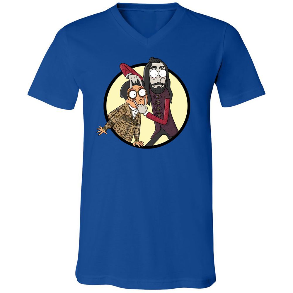 Unisex V-Neck T-Shirt - DMQHTTAG - True Royal - 4