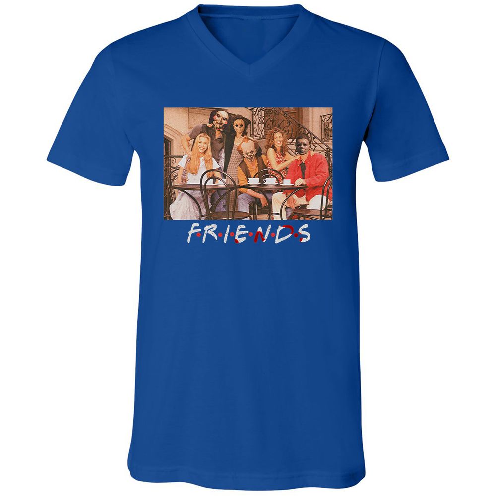 Unisex V-Neck T-Shirt - A5GZC4RV - True Royal - 4