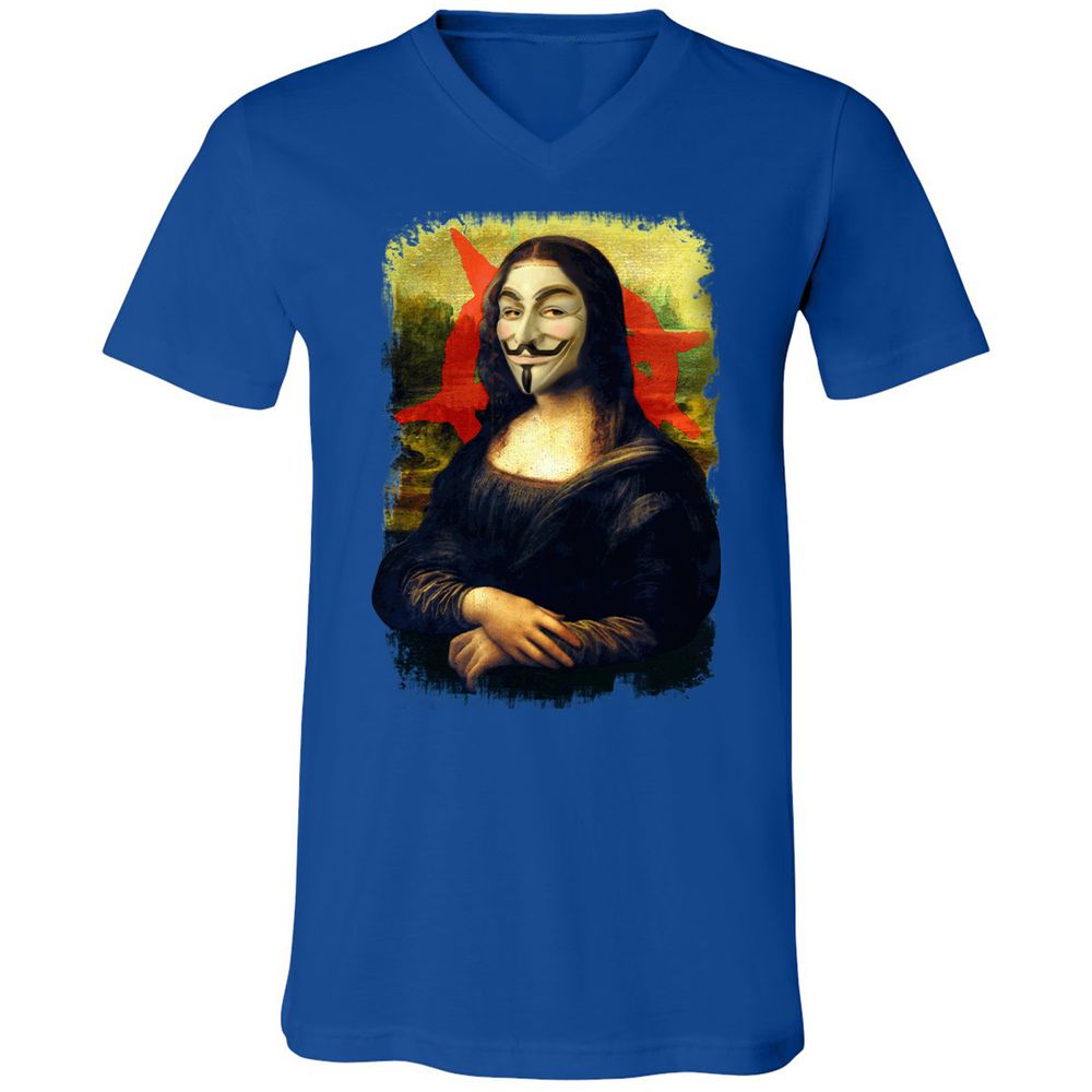 Unisex V-Neck T-Shirt - 85HE9J4U - True Royal - 4