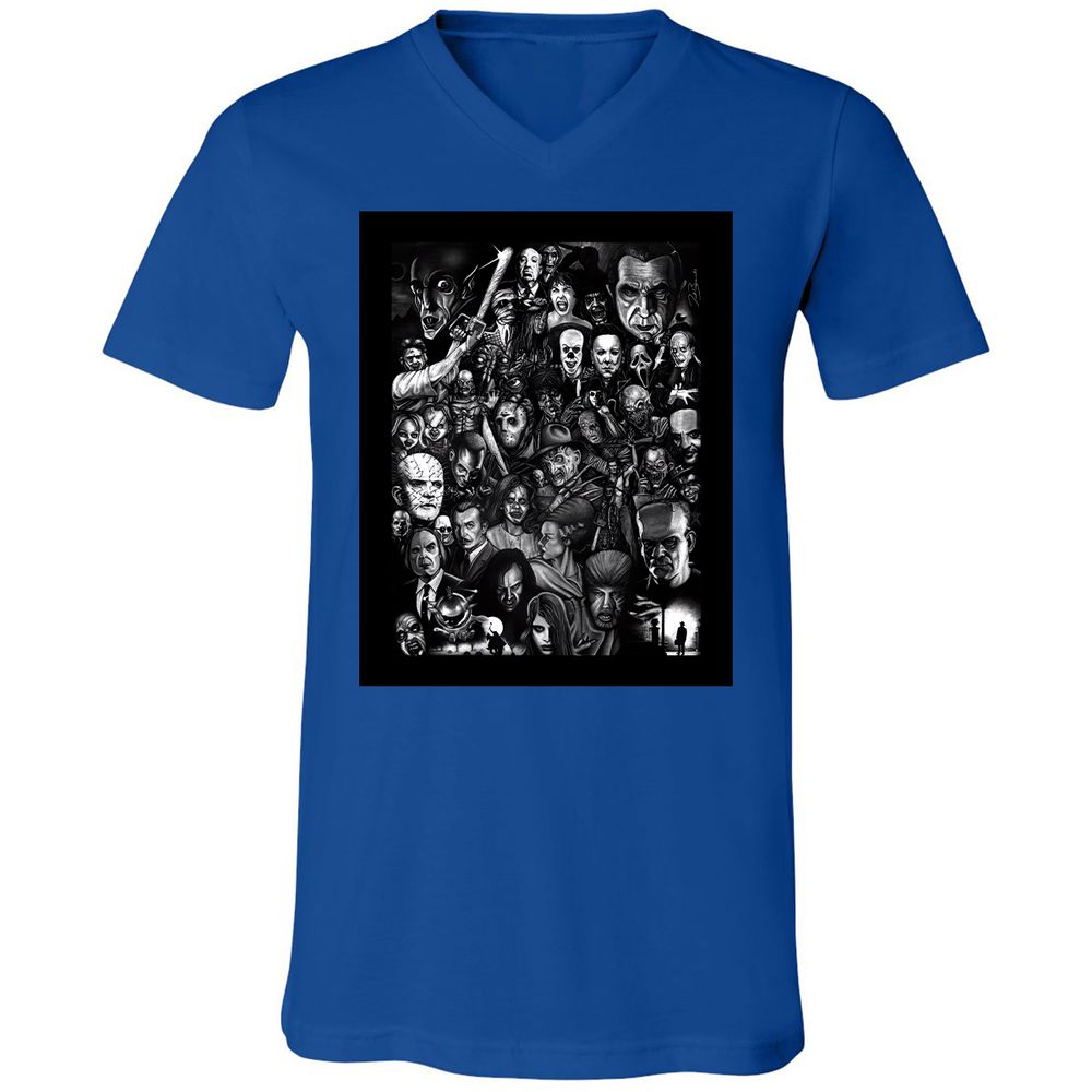 Unisex V-Neck T-Shirt - 6T2HHNBZ - True Royal - 4