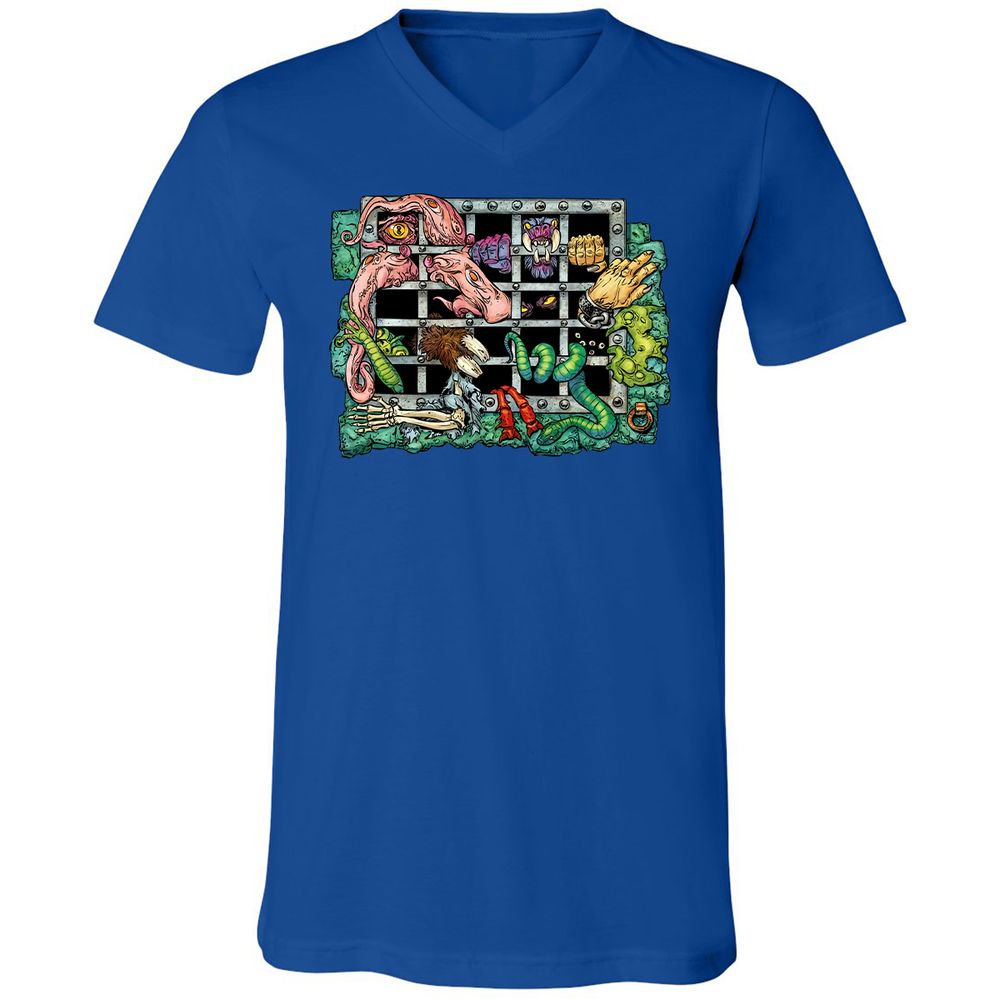 Unisex V-Neck T-Shirt - AGU3Q67Q - True Royal - 4