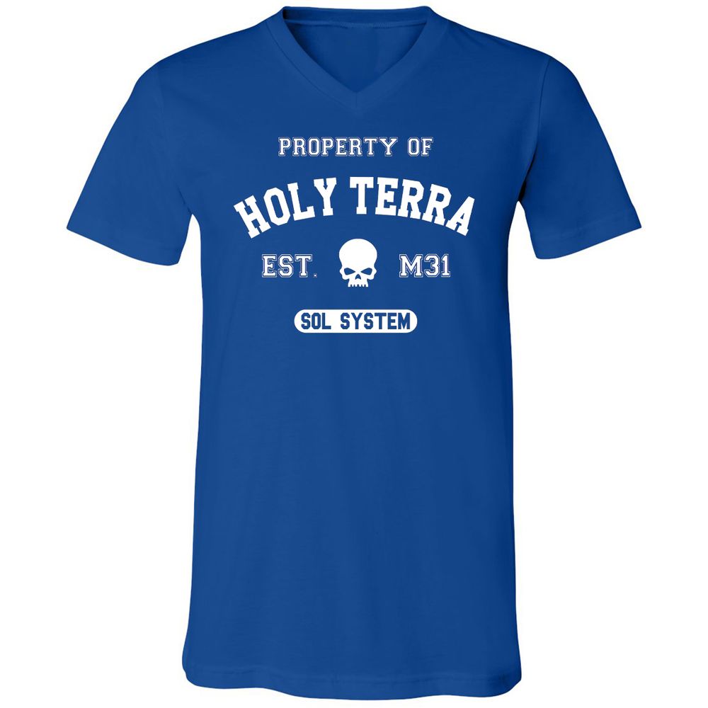 Unisex V-Neck T-Shirt - 9V971W3H - True Royal - 4