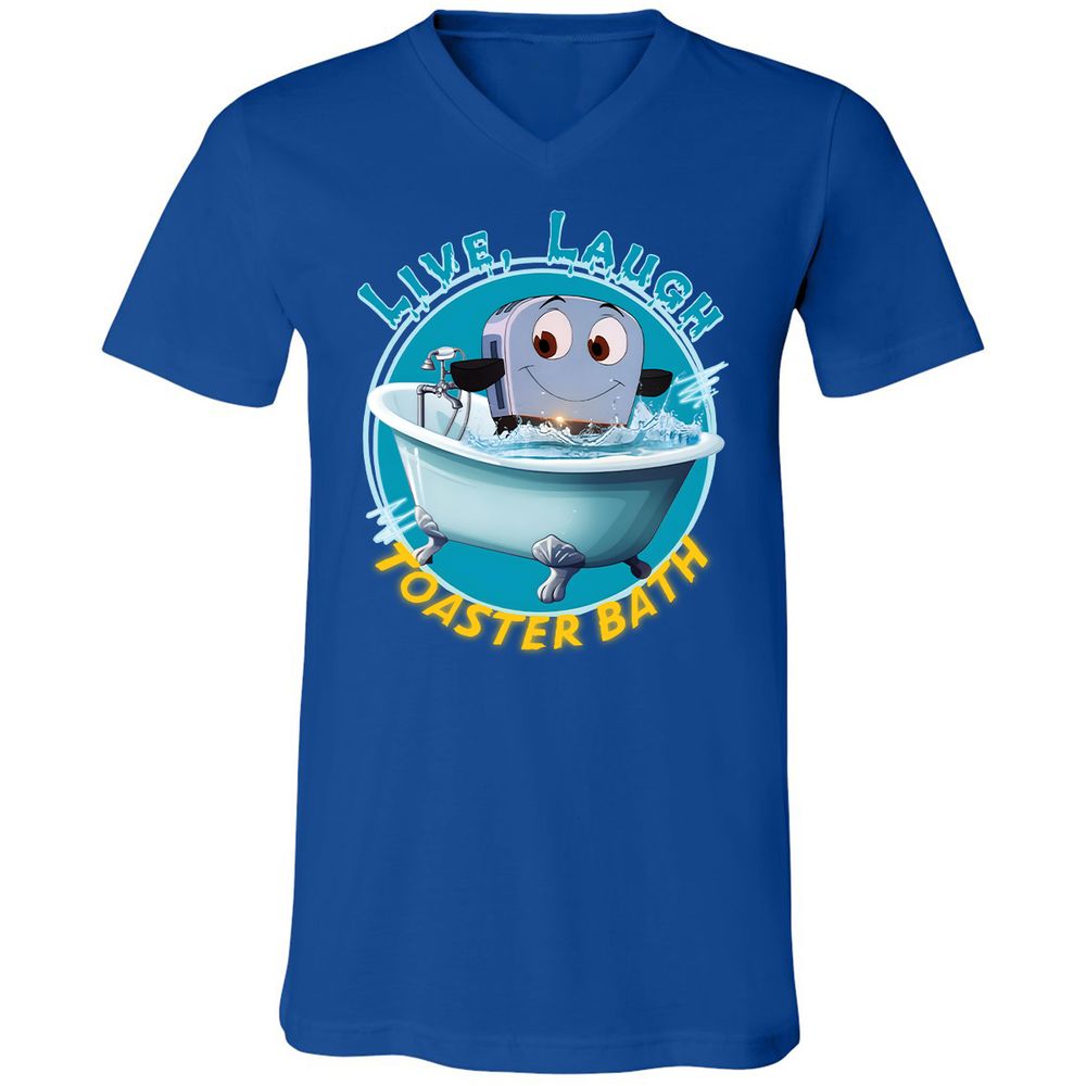 Unisex V-Neck T-Shirt - J9FXSJQ9 - True Royal - 4