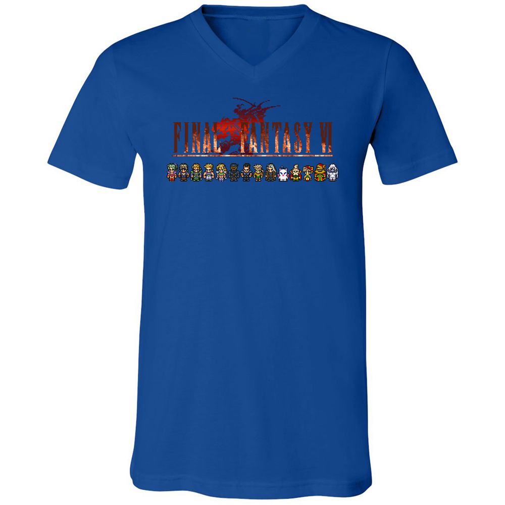 Unisex V-Neck T-Shirt - TE4GHWS2 - True Royal - 4