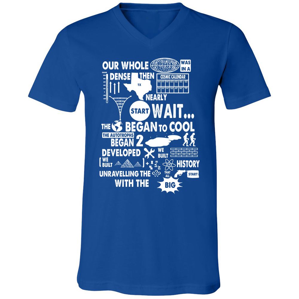 Unisex V-Neck T-Shirt - 7UFVHU83 - True Royal - 4