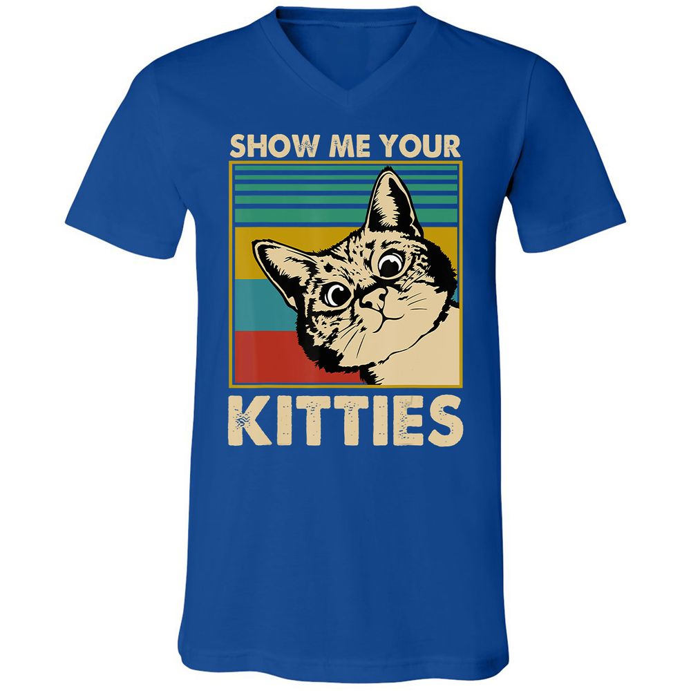 Unisex V-Neck T-Shirt - U6K3JDLX - True Royal - 4