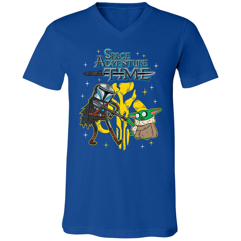 Unisex V-Neck T-Shirt - MNC3DDDJ - True Royal - 4