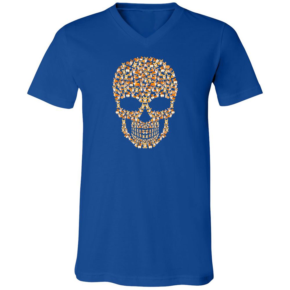 Unisex V-Neck T-Shirt - NXHDLQ9W - True Royal - 4