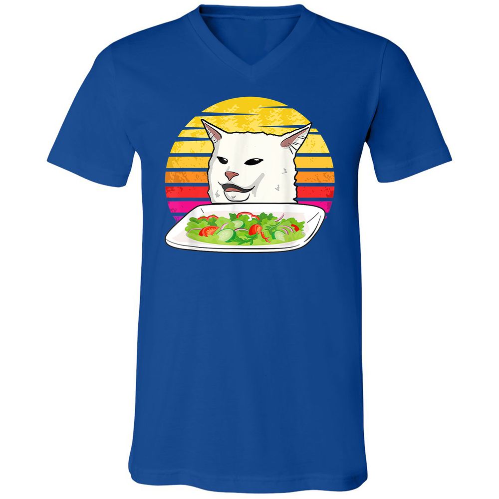 Unisex V-Neck T-Shirt - 3D3DDKXJ - True Royal - 4