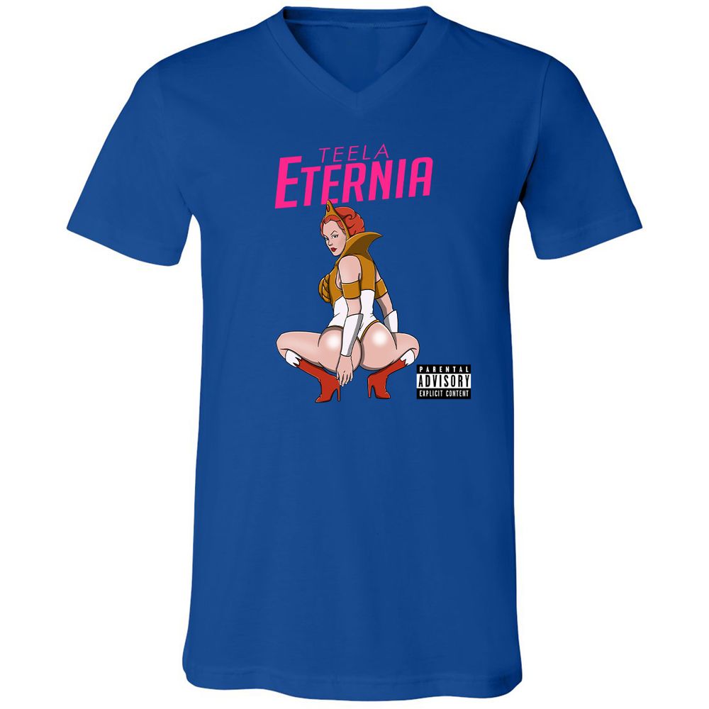 Unisex V-Neck T-Shirt - 2JQC4A8E - True Royal - 4