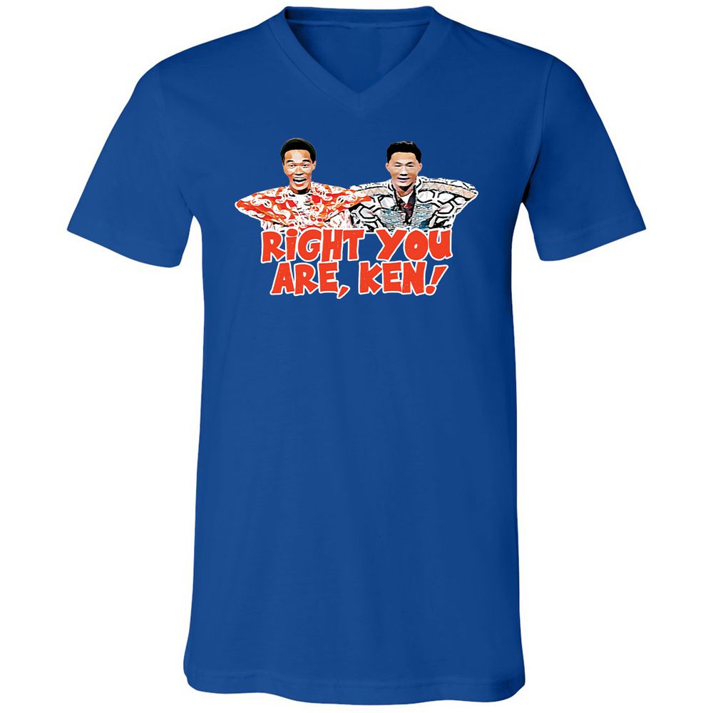 Unisex V-Neck T-Shirt - U2ZJXQJG - True Royal - 4