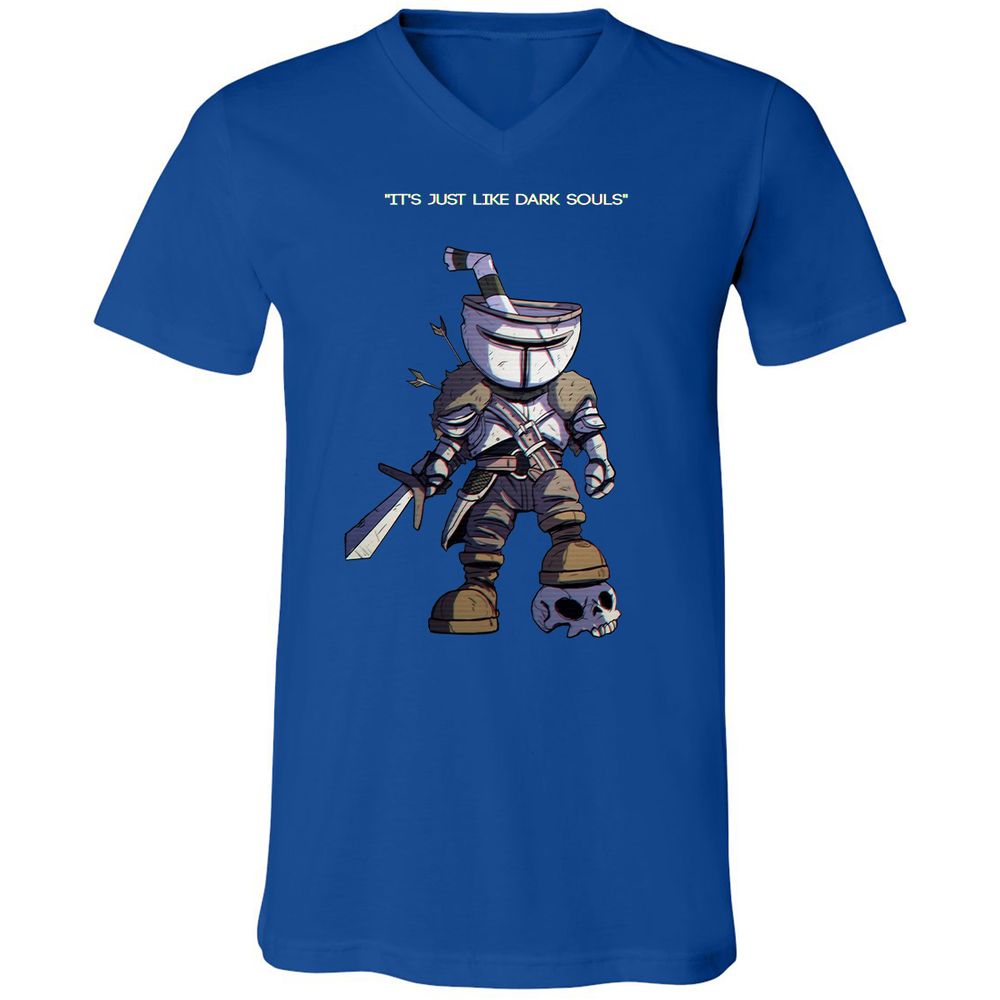 Unisex V-Neck T-Shirt - K9KEENSN - True Royal - 4