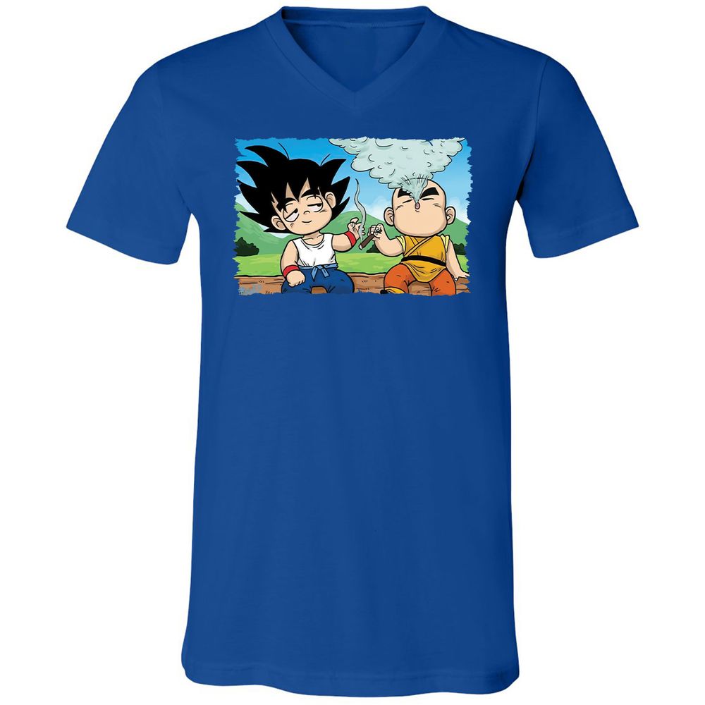 Unisex V-Neck T-Shirt - UYABYVP9 - True Royal - 4