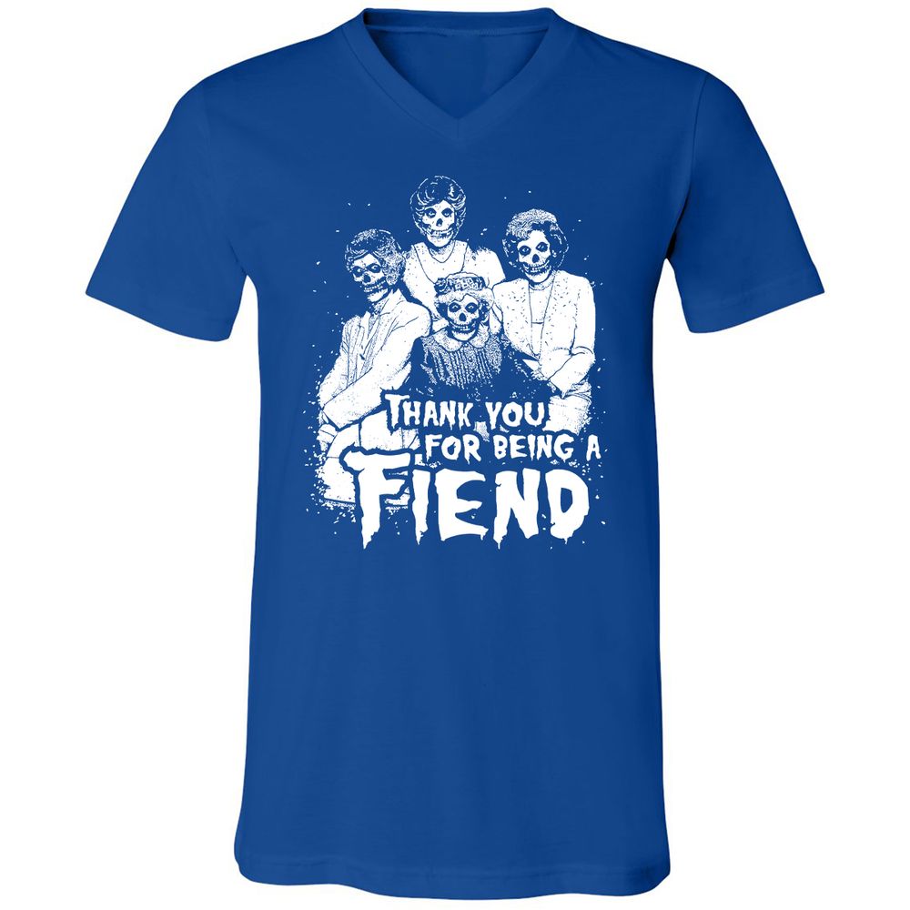 Unisex V-Neck T-Shirt - CGZV5FU6 - True Royal - 4