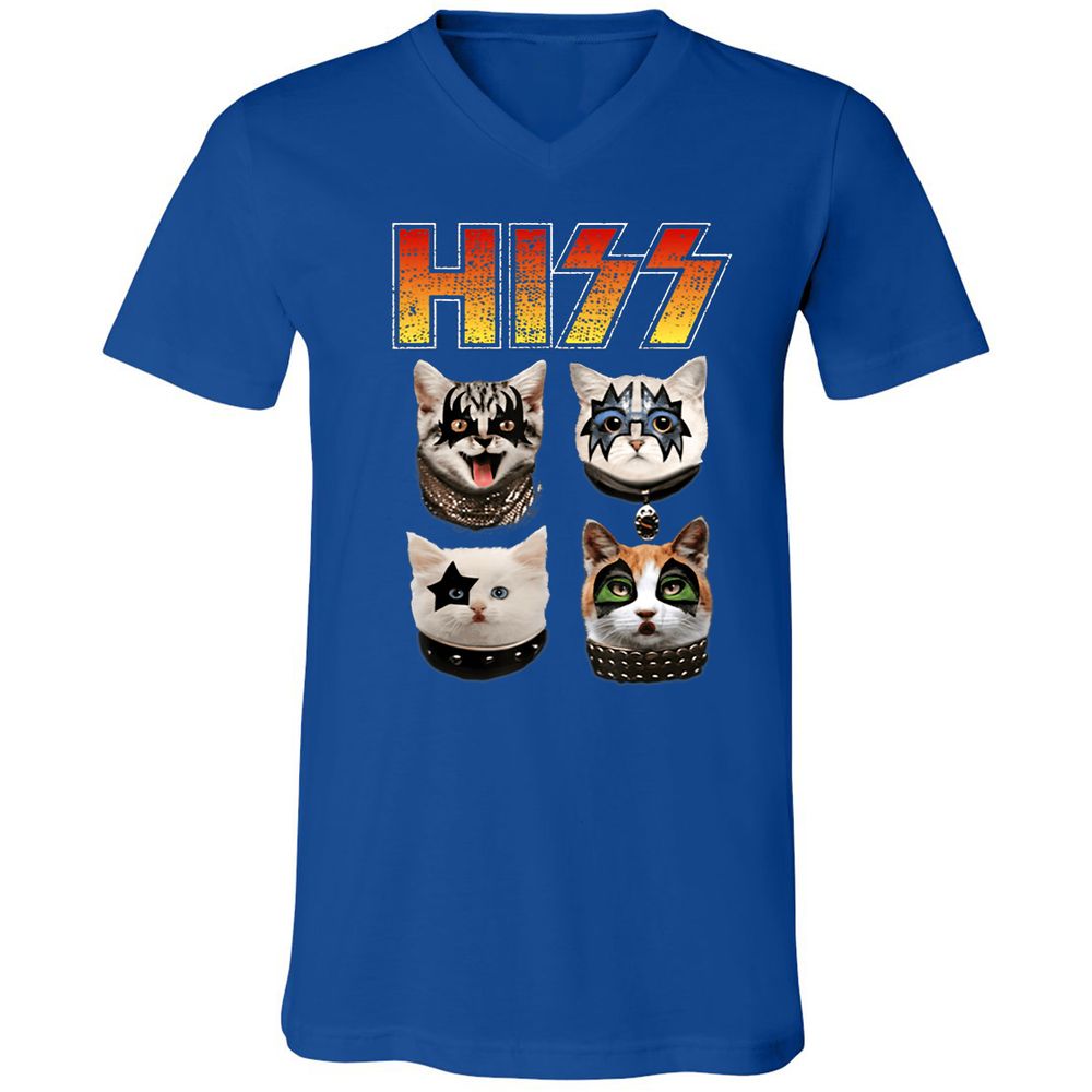 Unisex V-Neck T-Shirt - R5ND1WGL - True Royal - 4