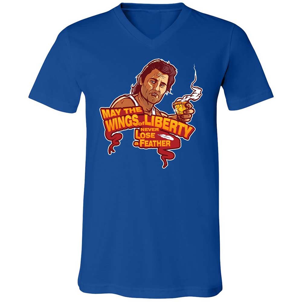 Unisex V-Neck T-Shirt - MK7QBGEW - True Royal - 4