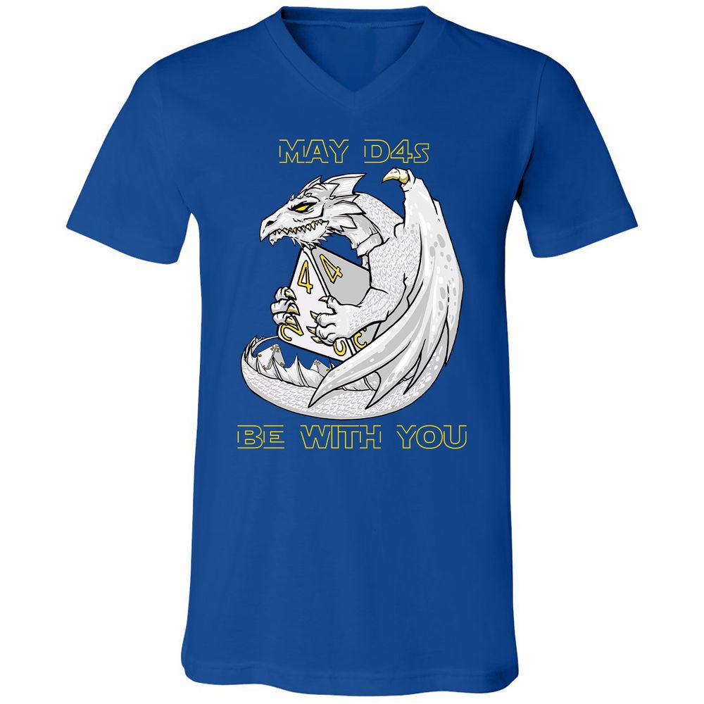 Unisex V-Neck T-Shirt - 7BRAARNN - True Royal - 4