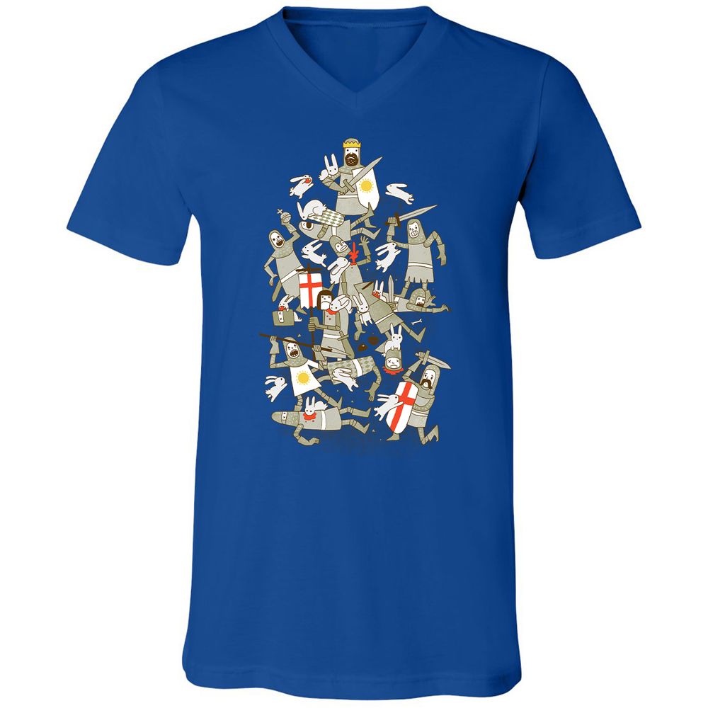 Unisex V-Neck T-Shirt - CYMH6Y37 - True Royal - 4
